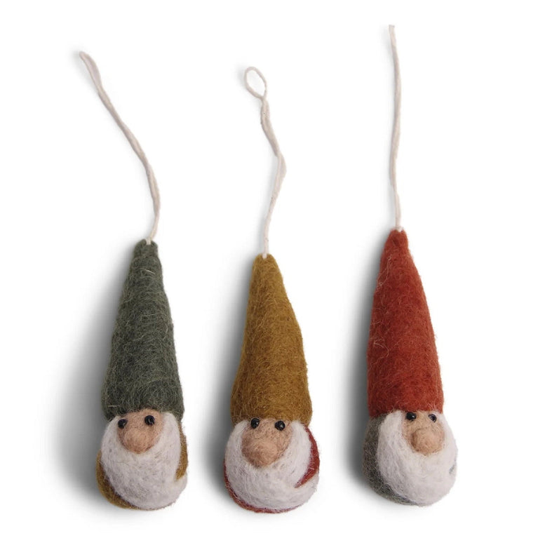 Weihnachtswichtel / Zwerge / Gnome (3 Stück) - Anhänger (Gry & Sif)