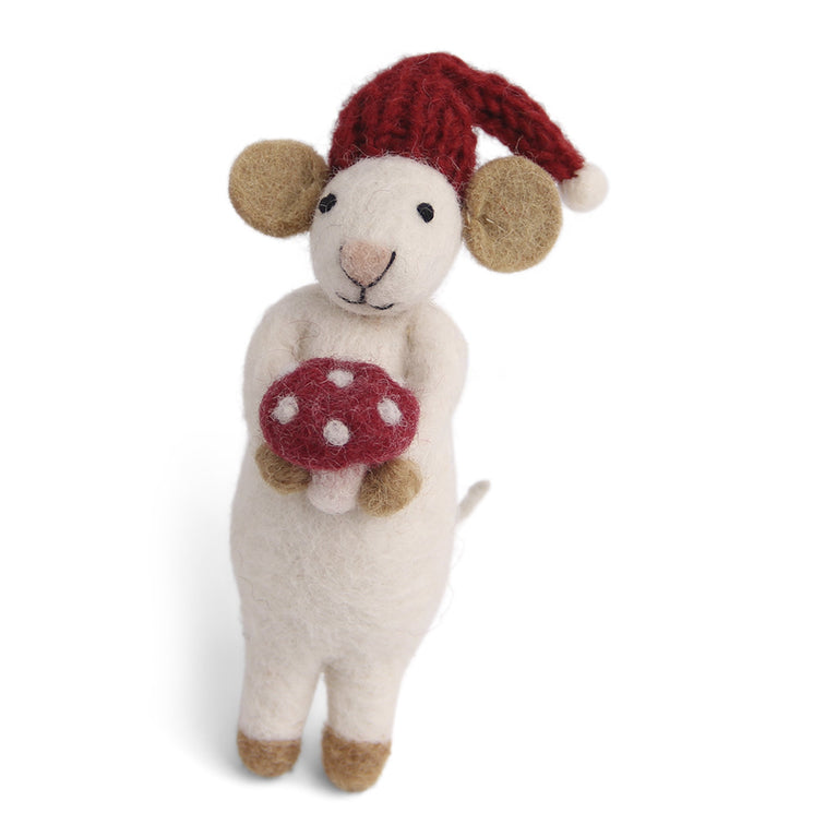 Mäuse Weihnachtsmäuse aus Filz (12cm) - Anhänger (Gry & Sif)