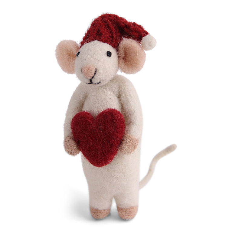 Mäuse Weihnachtsmäuse aus Filz (12cm) - Anhänger (Gry & Sif)