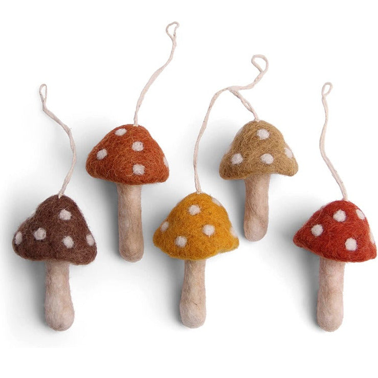 Waldpilze Pilze rot oder grün (5er Set) - Anhänger (Gry & Sif)