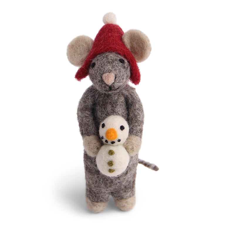 Mäuse Weihnachtsmäuse aus Filz (12cm) - Anhänger (Gry & Sif)