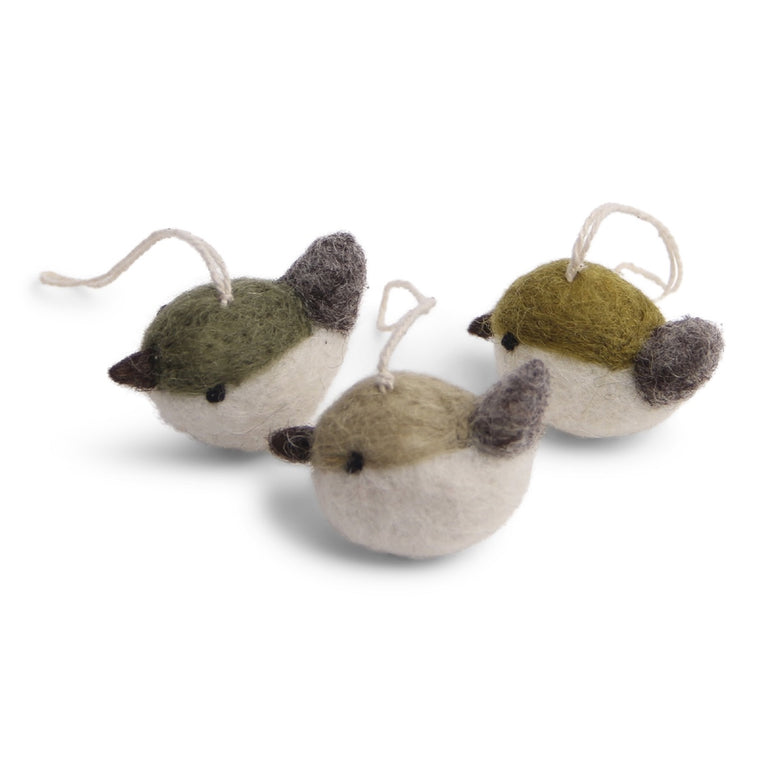 Set aus 3 kleinen Vögelchen - Anhänger (Gry & Sif)