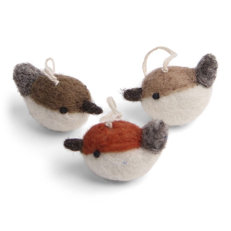 Set aus 3 kleinen Vögelchen - Anhänger (Gry & Sif)