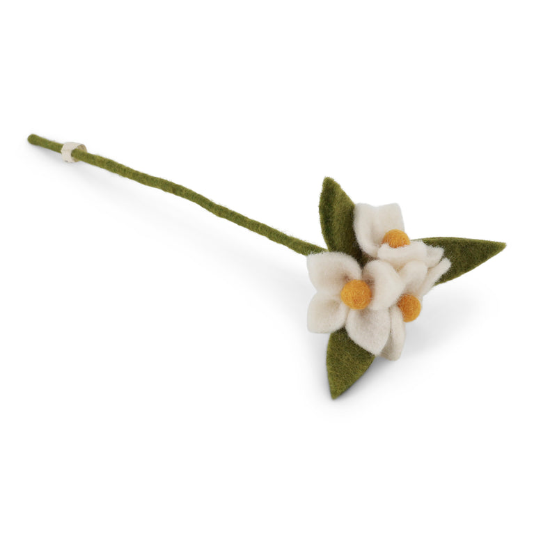 Blütenzweig gelb od. weiß - Filzblüten 35 cm (Gry & Sif)