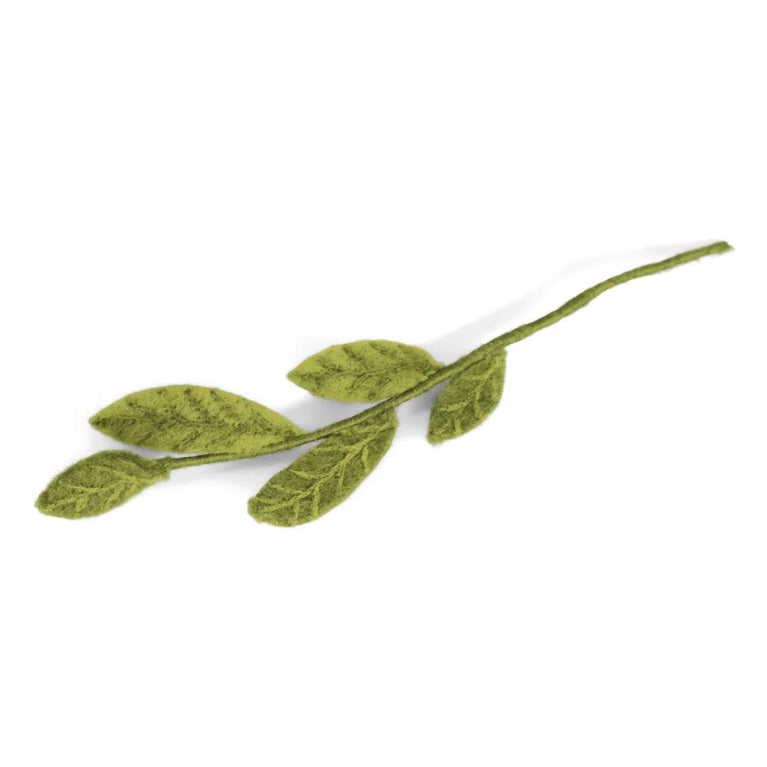 grüner Zweig mit strukturierten grünen Blättern - 35cm (Gry & Sif)