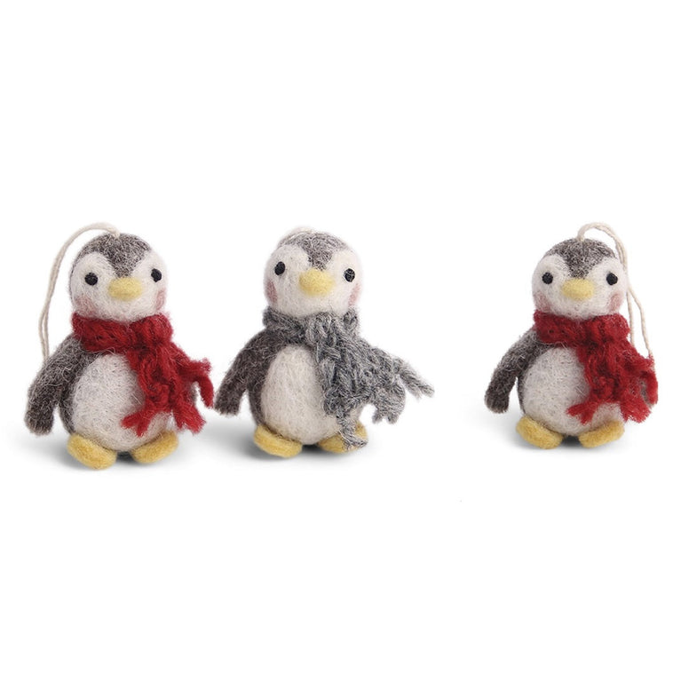 Pinguine mit Schal (3 Stück) - Anhänger (Gry & Sif)