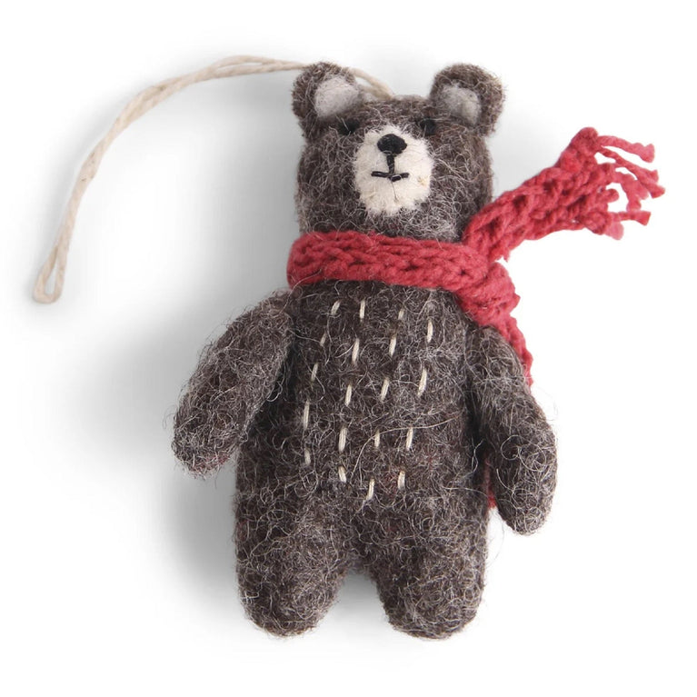 Mini-Bär mit Schal (1 Stück) - Anhänger (Gry & Sif)