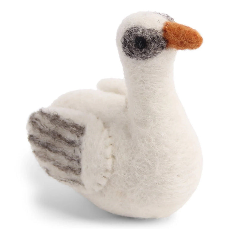 weißer Schwan aus Filz (1 Stück) - Anhänger (Gry & Sif)