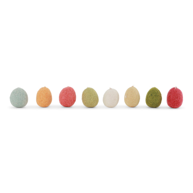 Mini Ostereier Filz, Ostern-Deko - 8 Stück - Anhänger Filz (Gry & Sif)
