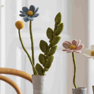 Blattzweig Stängel grün - 37 cm (Gry & Sif)