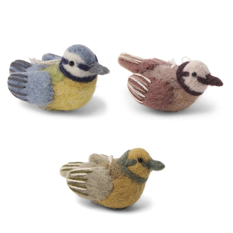 kleine Vögel (Meise / Fink / Spatz ) im Set oder einzeln - Anhänger (Gry & Sif)