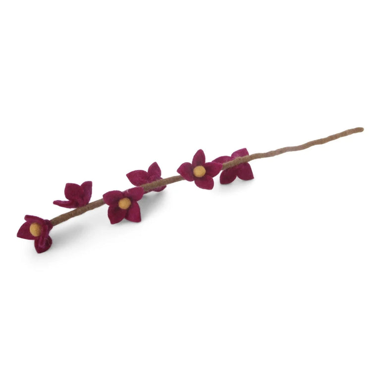 Orchidee - Filzblüten - Blütenzweig - 43 cm (Gry & Sif)