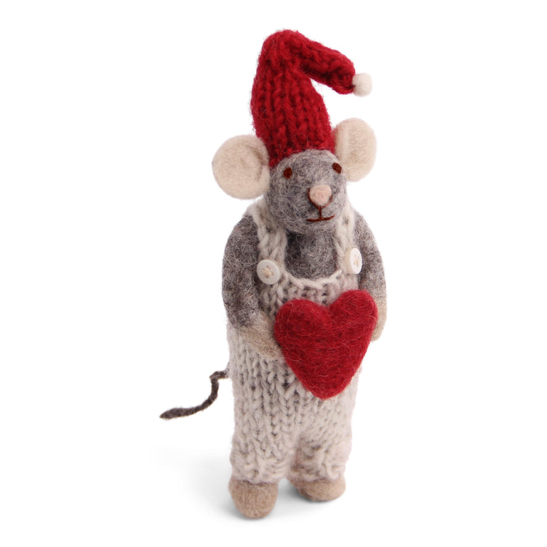 Mäuse Weihnachtsmäuse aus Filz (12-14cm) - Anhänger (Gry & Sif)