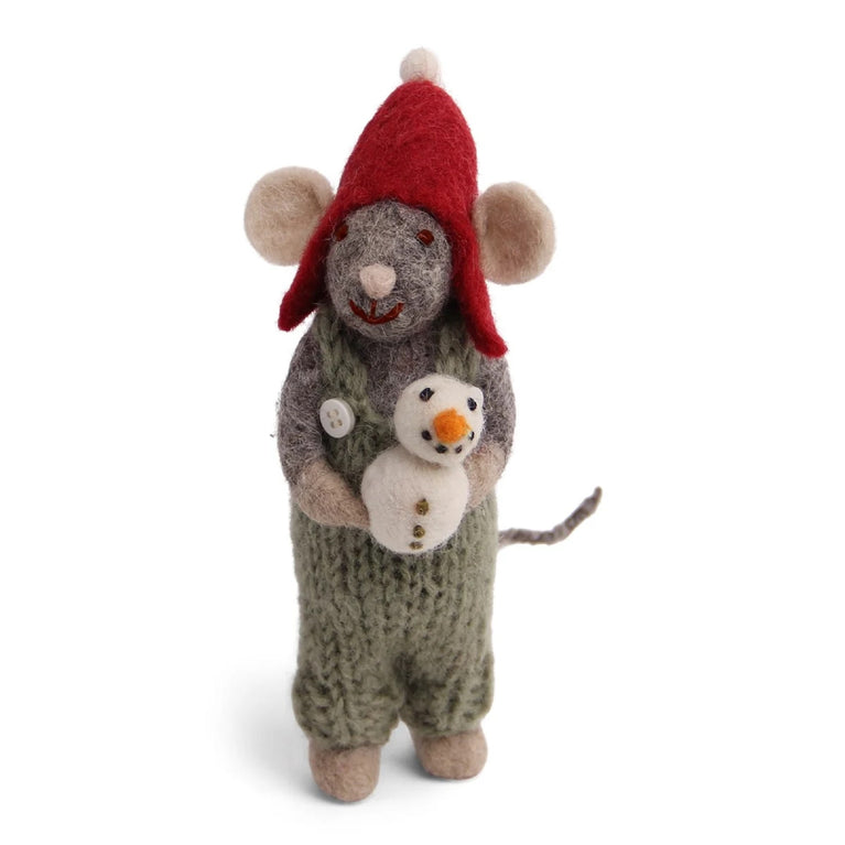 Mäuse Weihnachtsmäuse aus Filz (12-14cm) - Anhänger (Gry & Sif)