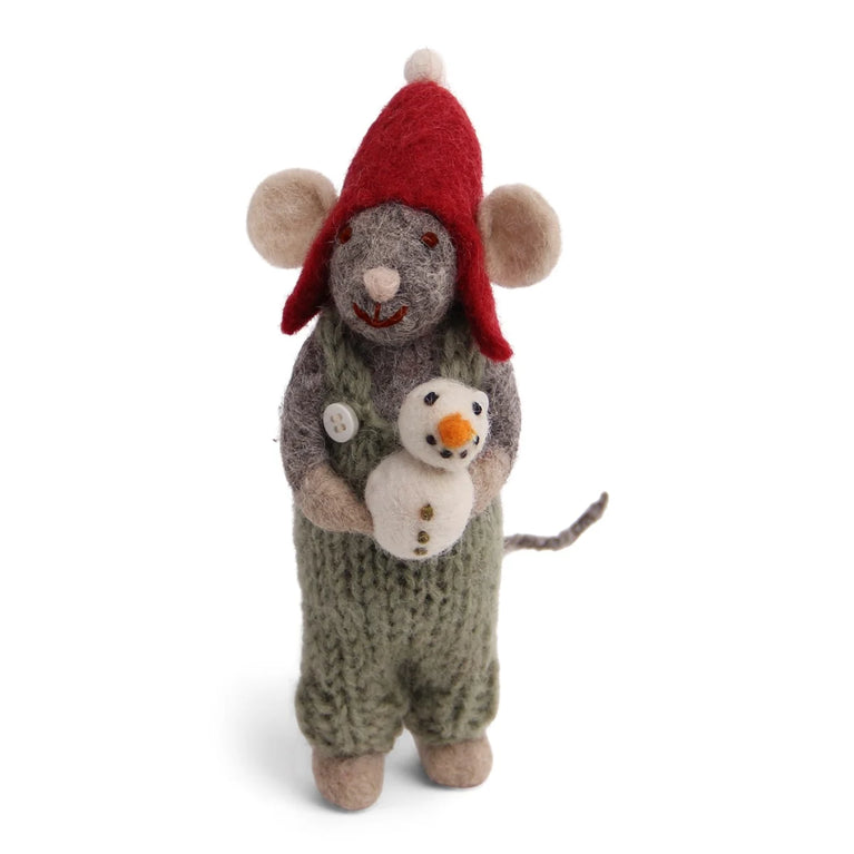 Mäuse Weihnachtsmäuse aus Filz (12-14cm) - Anhänger (Gry & Sif)