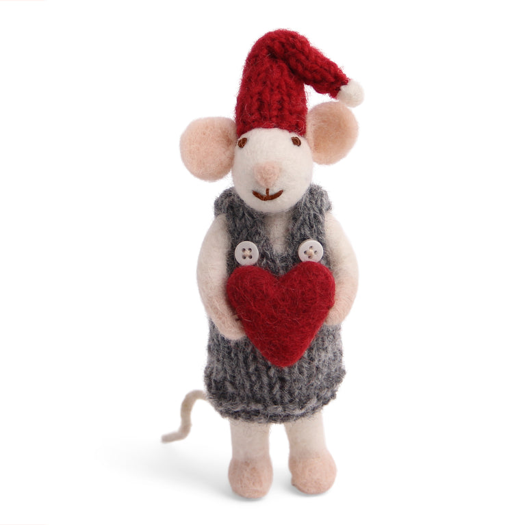 Mäuse Weihnachtsmäuse aus Filz (12-14cm) - Anhänger (Gry & Sif)