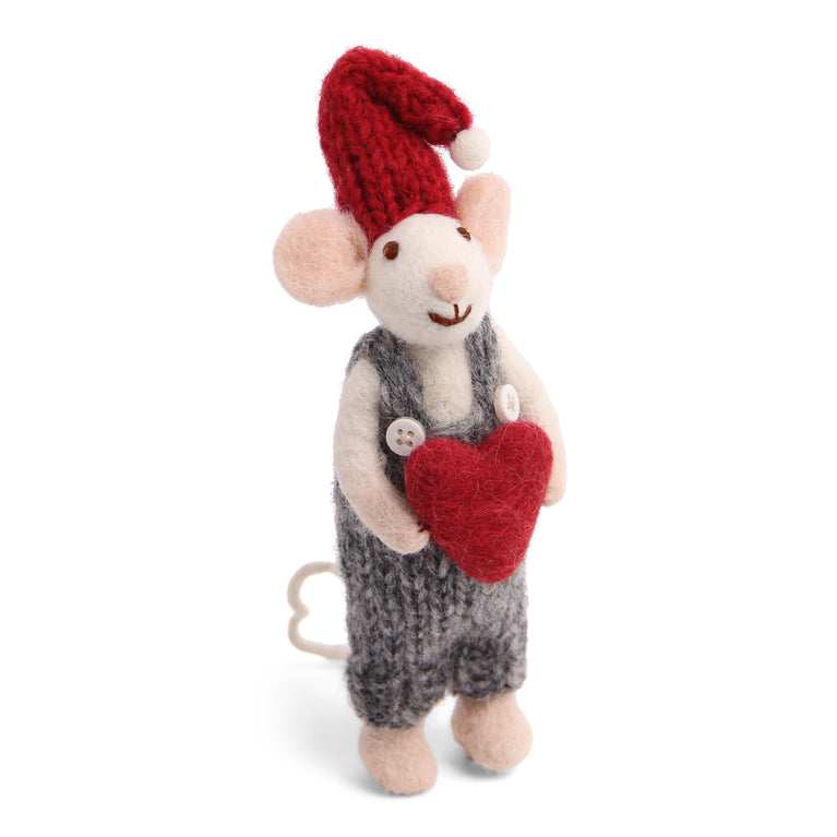 Mäuse Weihnachtsmäuse aus Filz (12-14cm) - Anhänger (Gry & Sif)