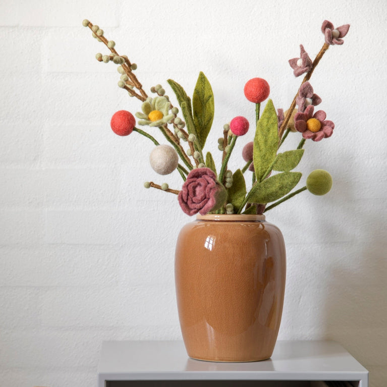 Blumenstrauß "Sommer-Mix" Filzblumen 15 Stück - (Gry & Sif)