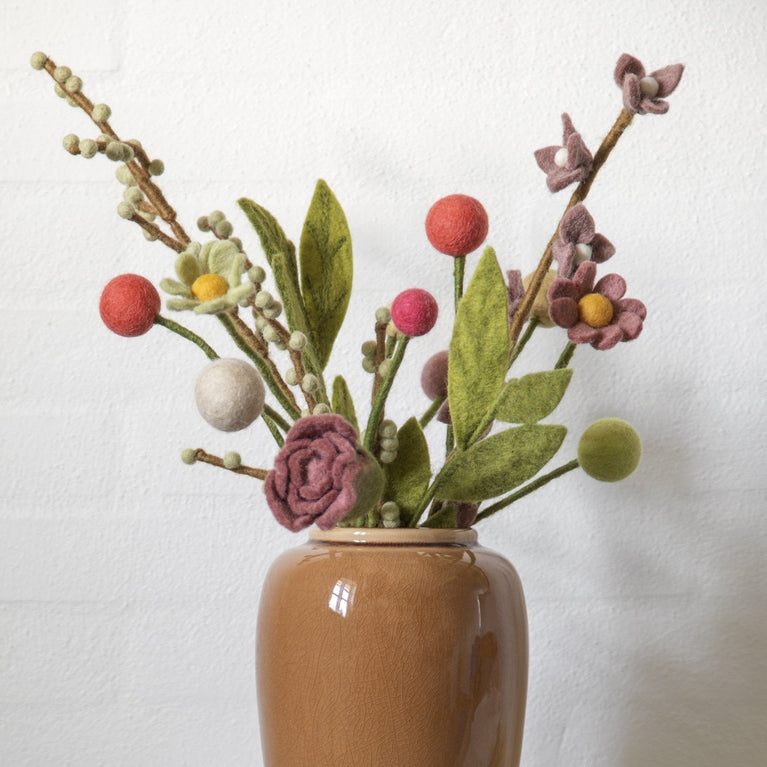Blumenstrauß "Sommer-Mix" Filzblumen 15 Stück - (Gry & Sif)