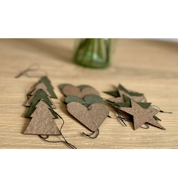Set aus 12 Weihnachtsbaum-Anhänger aus Zellstoff Papier (OOhh)