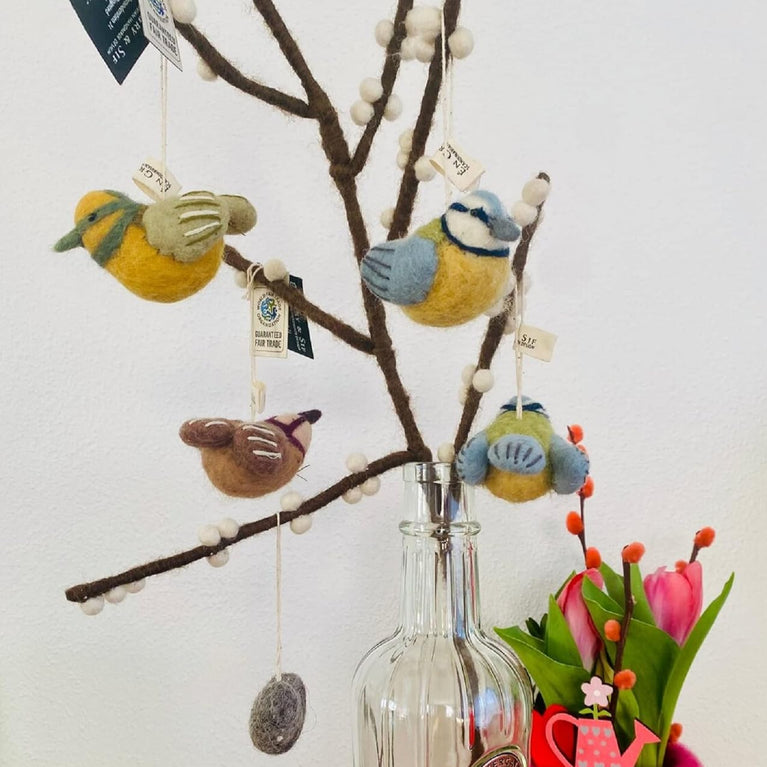 kleine Vögel (Meise / Fink / Spatz ) im Set oder einzeln - Anhänger (Gry & Sif)