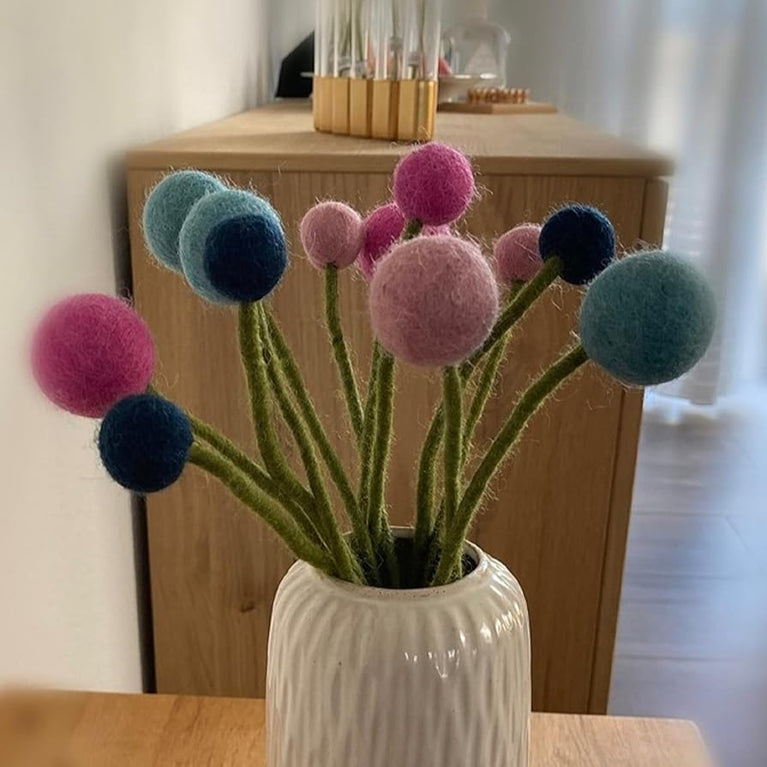 Blumenstrauß "Mandelblüte" Filzblumen 12 Stück - (Gry & Sif)