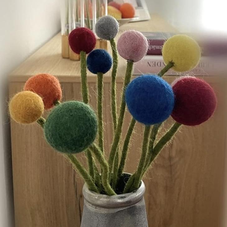 Blumenstrauß "Frühling" Filzblumen 11 Stück - (Gry & Sif)