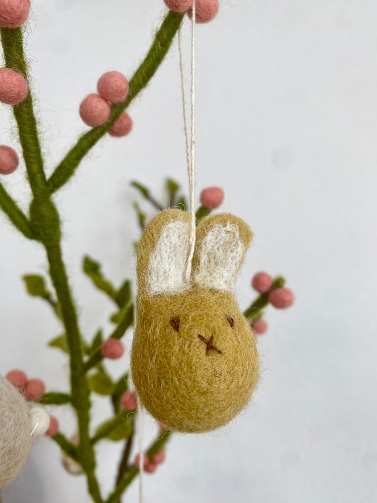 Mini Bunnies / kleine Osterhasen, Ostern-Deko - 3 Stück - Anhänger Filz (Gry & Sif)