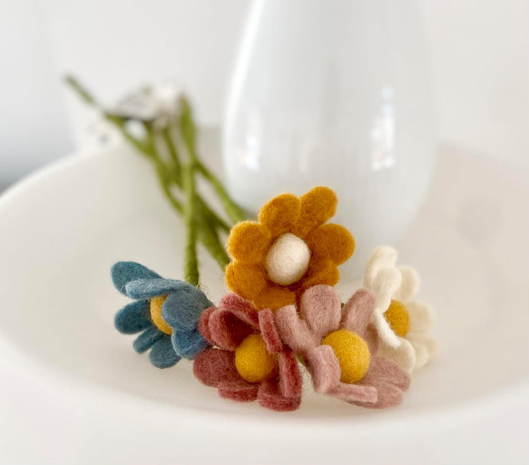 Anemonen / Margeriten - Filzblumen - 8 Farben - 31cm (Gry & Sif)