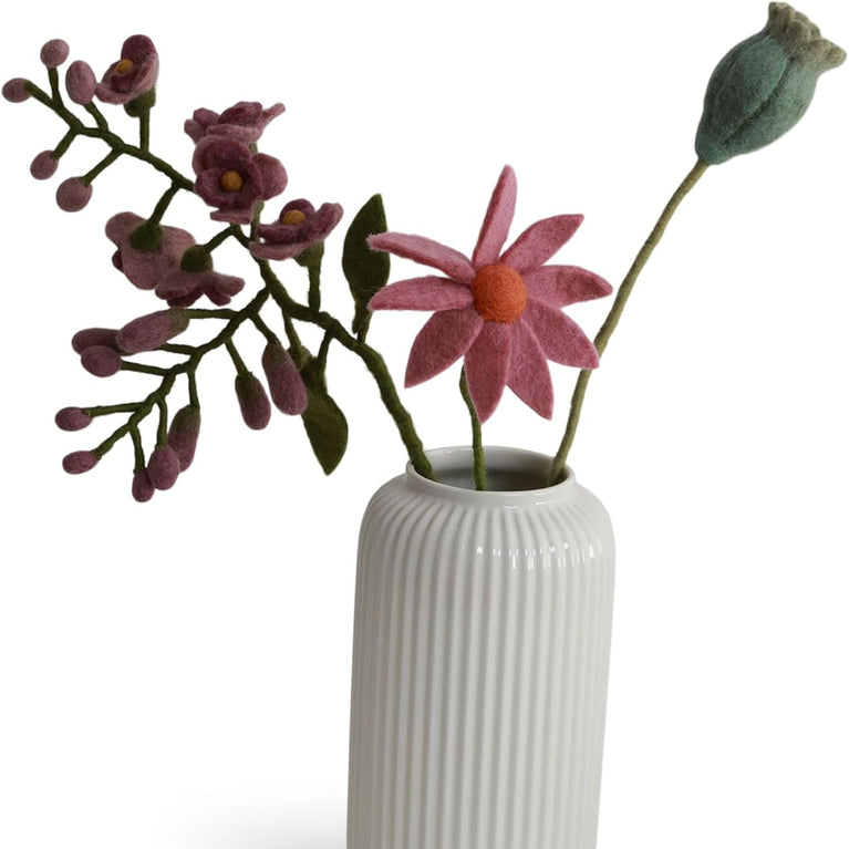 Blumenstrauß Filzblumen "Wiesenblumen Anju (3er-Set)" aus Mohnblumen, Glyzinien (Gry & Sif)