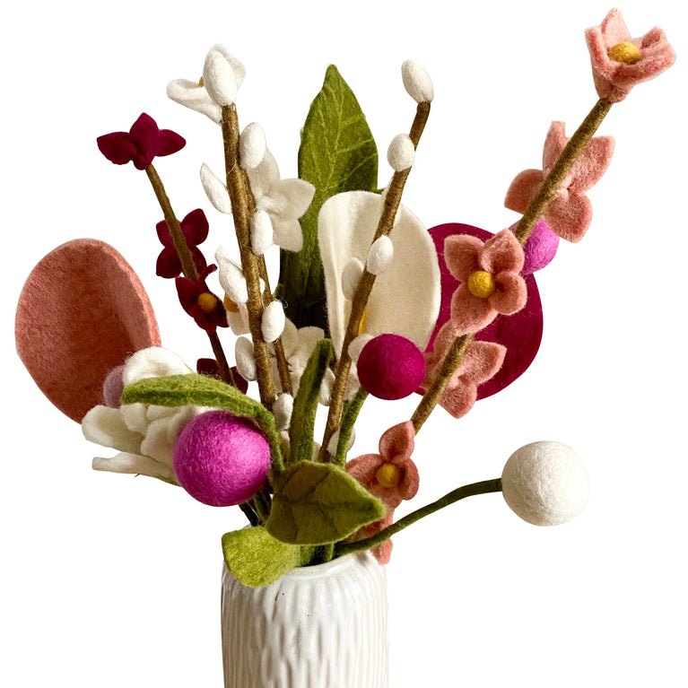 Blumenstrauß "Blütenmix" Filzblumen 17 Stück - (Gry & Sif)