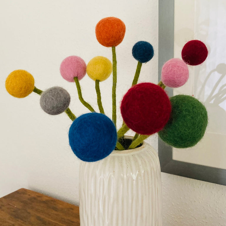 Blumenstrauß "Frühling" Filzblumen 11 Stück - (Gry & Sif)