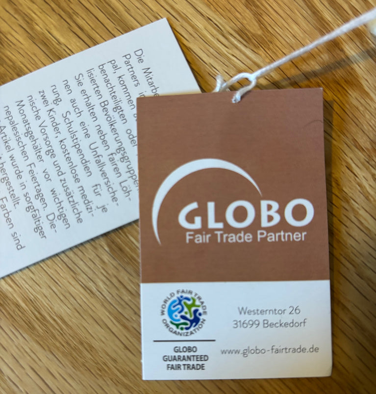Hase Osterhase (7cm - 1 oder 2 Stück) aus Filz mit Punkten Ostern Ostereier Osterdeko - Anhänger (Globo Fair Trade)