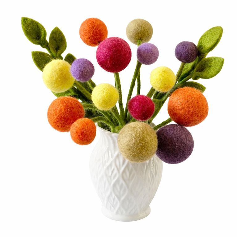 Blumenstrauß "Herbstreise" Filzblumen 17 Stück - (Gry & Sif)