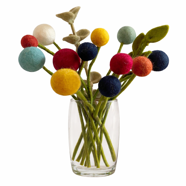 Blumenstrauß "Herbst" Filzblumen 14 Stück - (Gry & Sif)