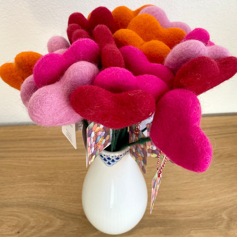 Herz am Stiel zum Valentinstag Muttertag, Stecker für Blumenstrauß (Nepalaya)