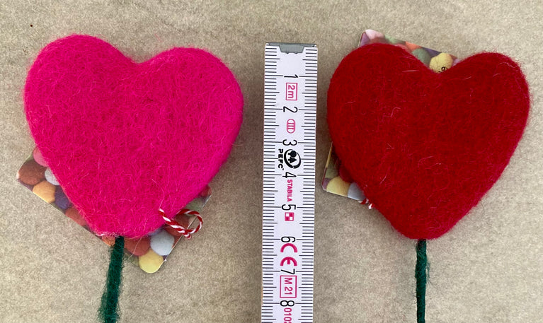 Herz am Stiel zum Valentinstag Muttertag, Stecker für Blumenstrauß (Nepalaya)