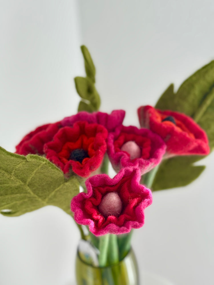 Mohnblume - Filzblume - 35cm (Nepalaya)