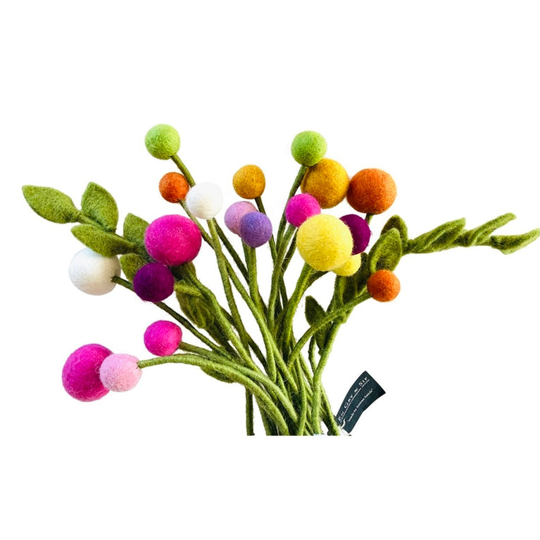 Blumenstrauß "Schmetterling" Filzblumen 22 Stück - (Gry & Sif)