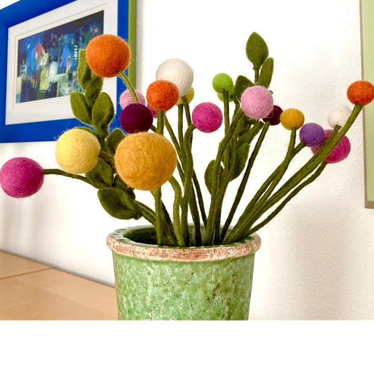 Blumenstrauß "Schmetterling" Filzblumen 22 Stück - (Gry & Sif)