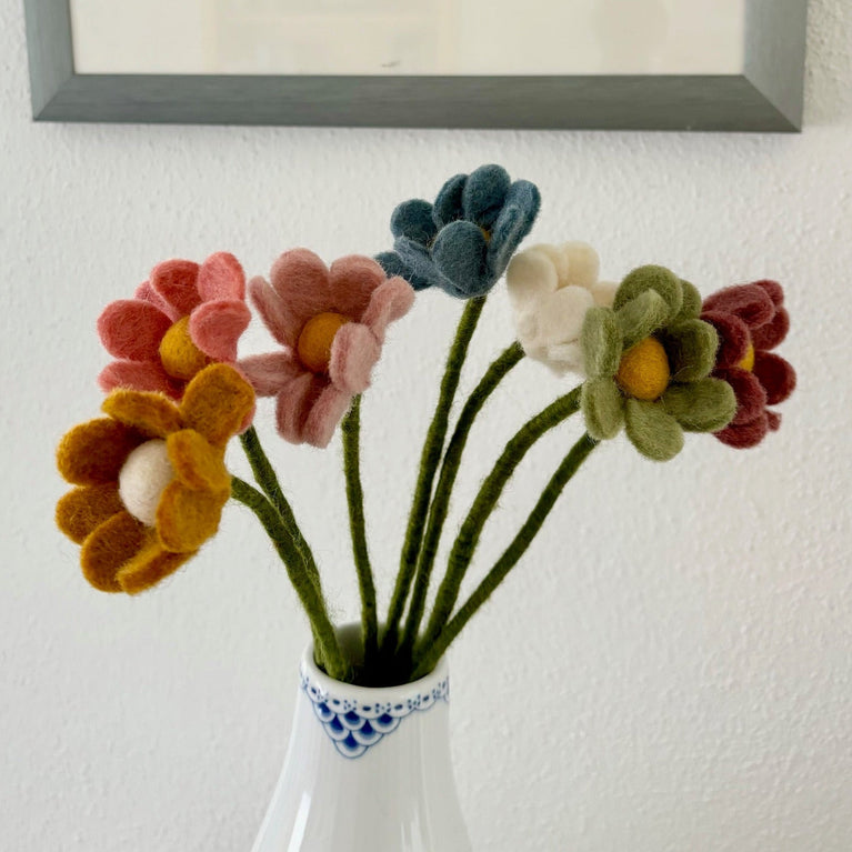 Anemonen / Margeriten - Filzblumen - 8 Farben - 31cm (Gry & Sif)