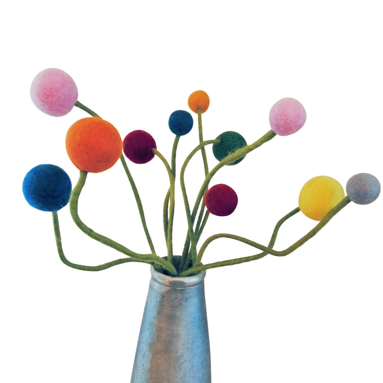 Blumenstrauß "Frühling" Filzblumen 11 Stück - (Gry & Sif)