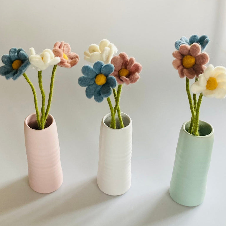 Anemonen / Margeriten - Filzblumen - 8 Farben - 31cm (Gry & Sif)