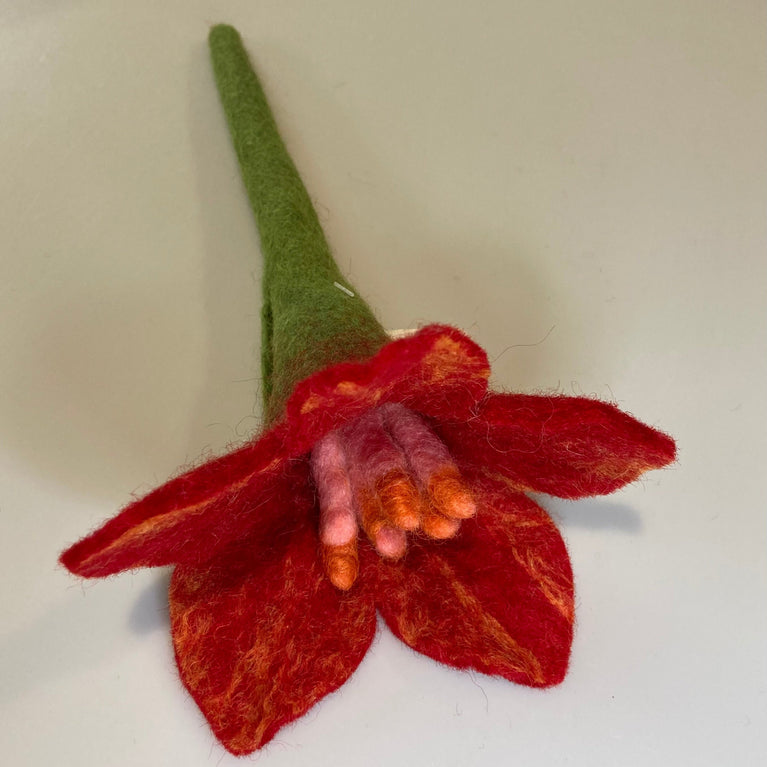 Bunte Filzblumen "Stern" einzeln oder Set (orange/weiß/gelb/rot/Purple) (Nepalaya)