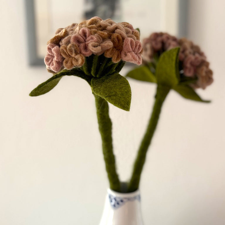 große Hortensie / Hydrangea (1 Stück) - Filzblumen - 40cm (Gry & Sif)