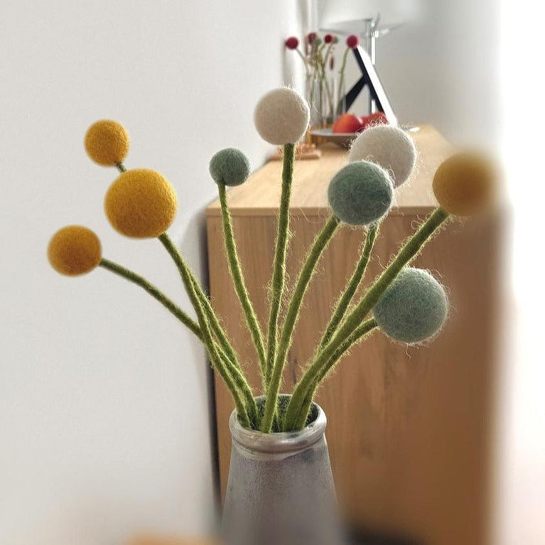 Blumenstrauß "kleiner Blumengruß salbei" Filzblumen 9 Stück - (Gry & Sif)