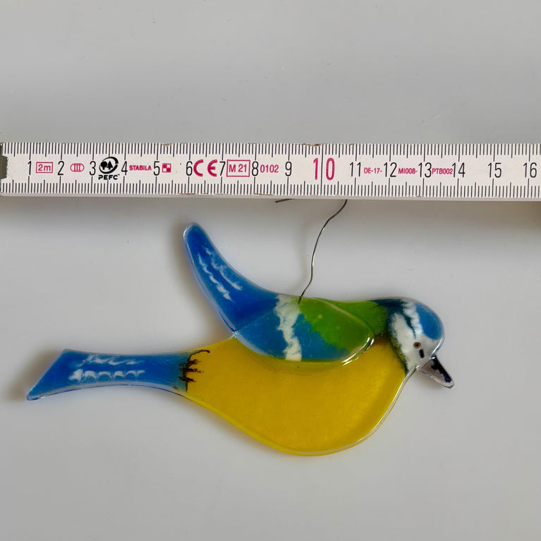 Singvögel Vögel (Rotkehlchen, Fink, Meise, Spatz) aus Glas - Anhänger (W8zig)