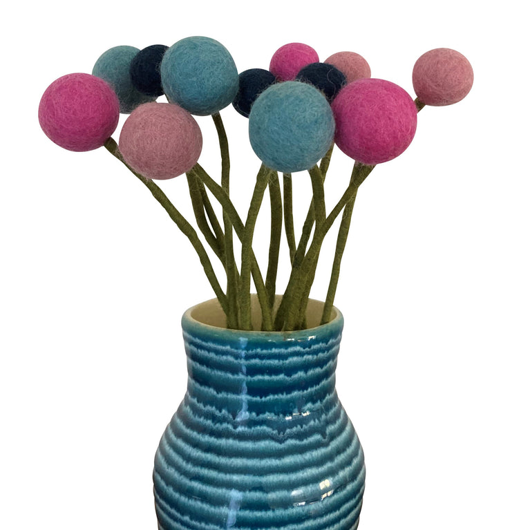 Blumenstrauß "Mandelblüte" Filzblumen 12 Stück - (Gry & Sif)