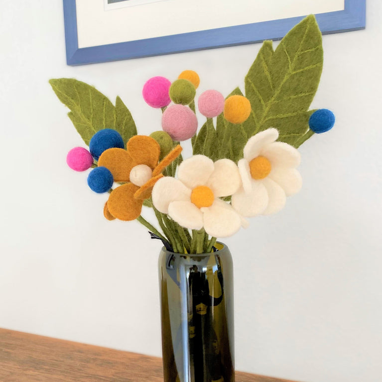 Blumenstrauß "Sommerwiese" Filzblumen 16 Stück - (Gry & Sif) (Kopie)