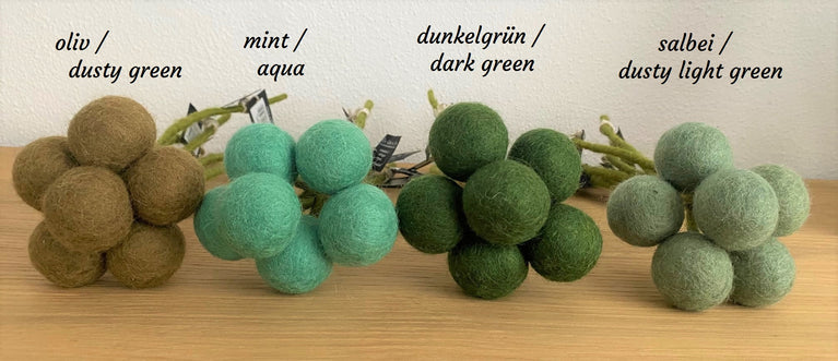 Filzblumen Kugelblumen (1 Stück) Ø3cm - 31 cm (Gry & Sif)